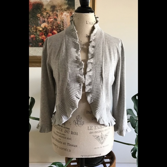 INC INTERNATIONAL CONCEPTS Elongated Bolero-like Light Gray Sweater OSFM Tag: XL - Picture 1 of 7